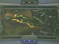 Biolo na obrazovce Voyageru